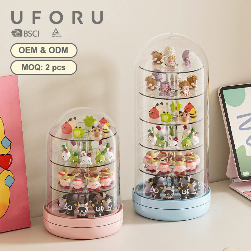 Transparent Rotating Blind Box for Home Desktop Multi-Layer Organizer