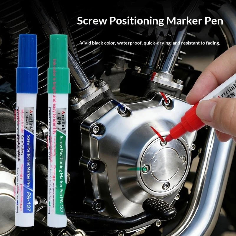 Screw Marker Pen Waterproof Quick Dry Permanent for Car Motorcycle Repair