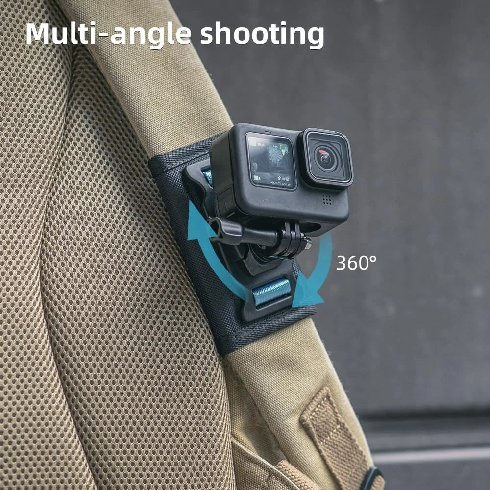 Backpack Shoulder Strap Mount for GoPro DJI Action Camera 360 Clip Holder