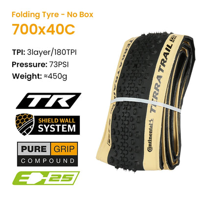 700x40C 45C 50C Continental Terra Trail Tubeless Gravel Folding Tyre