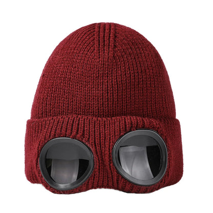 Winter Warm Beanie Hat Windproof Knitted Ski Cycling Cap for Men Women