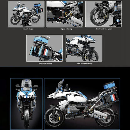 High Tech 1:5 Motorcycle City Sports Rapid Racing Motorbike Locomotive Moc Modular Brick Model Building Block Boy Gift Toy T4022-EXPROTAS