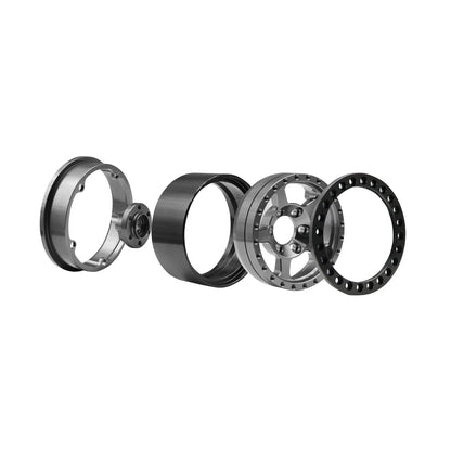 Universal 1/10 RC Crawler 1.9" Beadlock Wheels Aluminum 5-Spoke