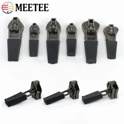 10/20/50Pcs 3# 5# Nylon Zipper Slider Formal/Reverse Zippers Head Resin Zip Tent Invisible Zips Pull Repair Kit Sewing Accessory