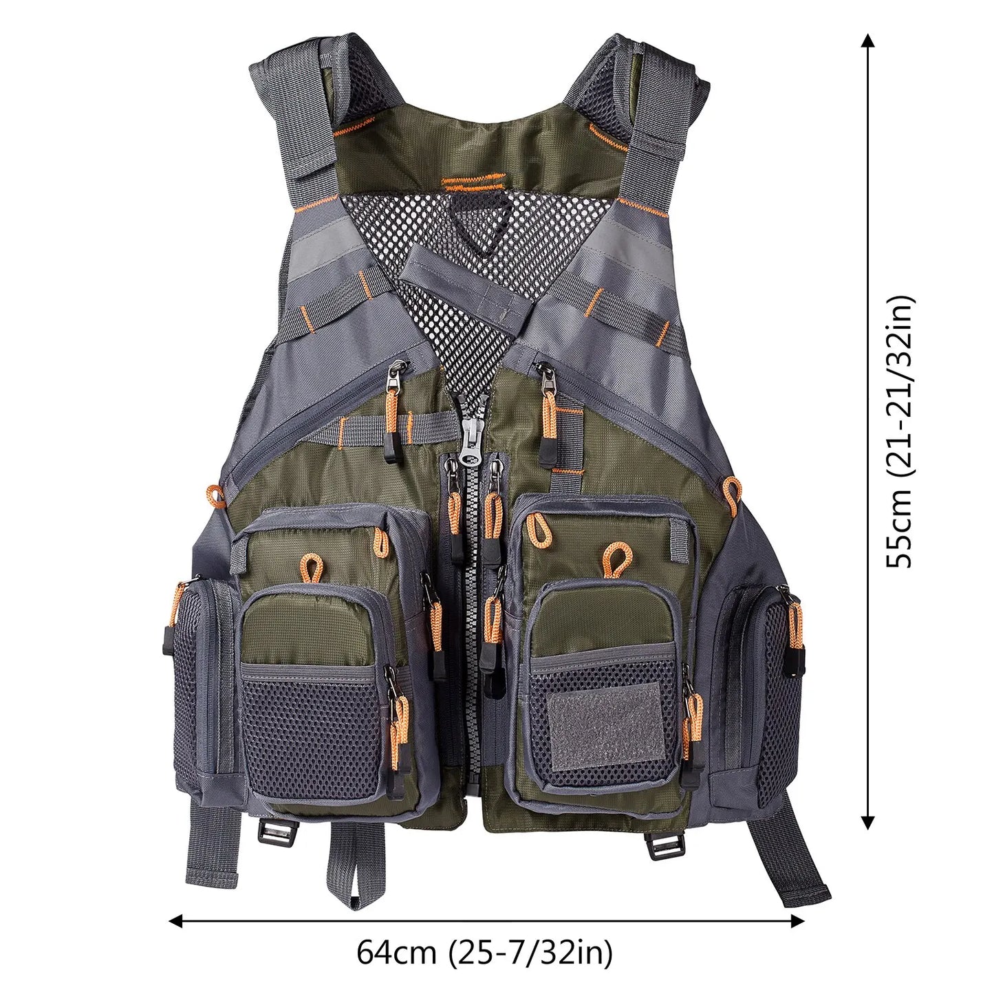 Breathable Fly Fishing Vest Adjustable Outdoor Tackle Storage Waistcoat