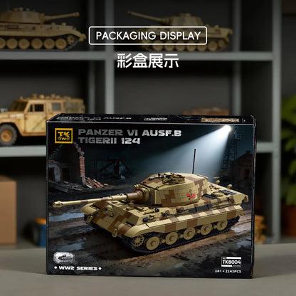 TK8004 King Tiger Panzer VI Ausf B Heavy Tank Building Blocks 2143pcs
