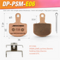 Sintered Metal Brake Pads for Filel DYISLAND XOD DIEBA JSWE E-Bike JSHOUBIKE