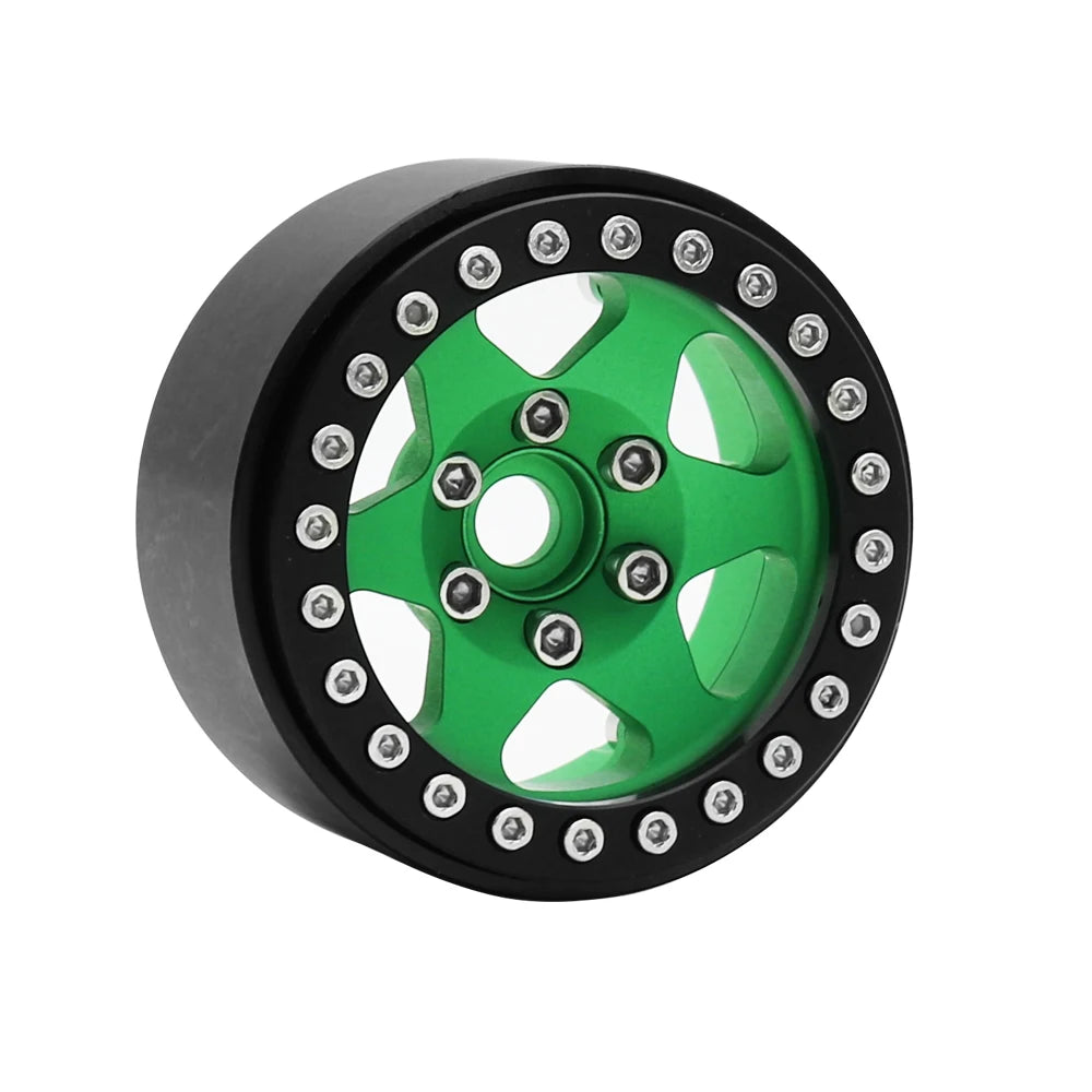 1.9" Metal 6-Spoke Beadlock Wheel Rim for 1/10 RC Crawler TRX4 SCX10 Capra D90 - EXPROTAS