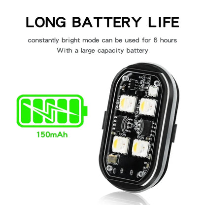 Wireless LED Strobe Lights for Motorcycle with USB Charging
