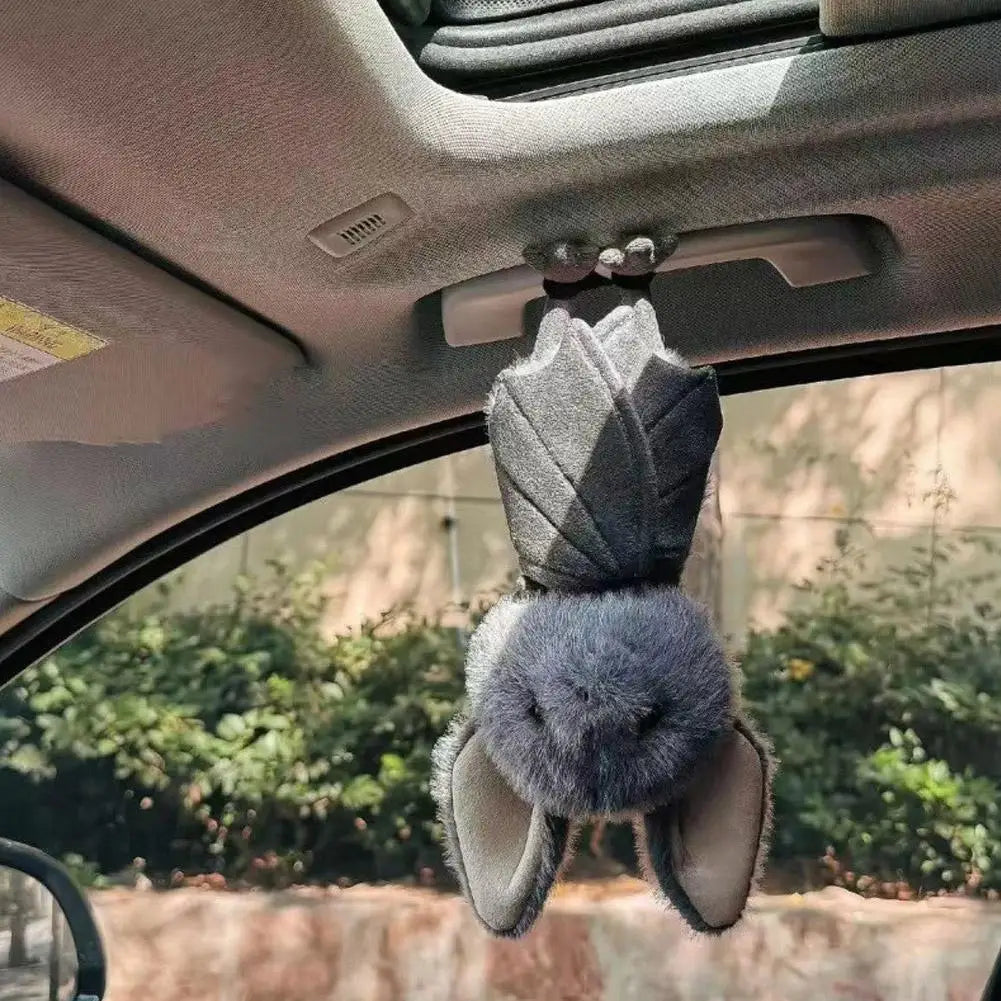Car Rearview Mirror Bat Plush Toy Soft Stuffed Animal Hanging Decor 20cm