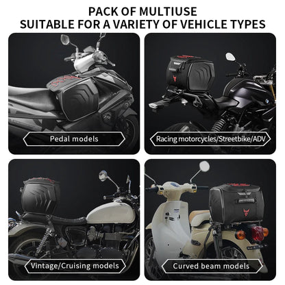 Motocentric Waterproof Motorcycle Helmet Bag Multifunction Motorcycle Rear Seat Bag High Capacity Motorcycle Bag Rider Backpack
