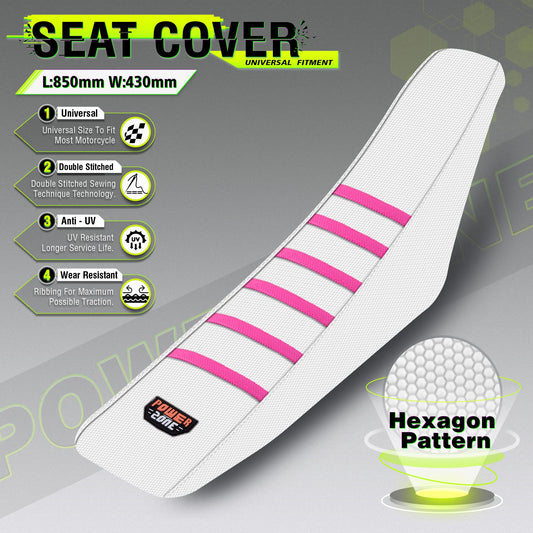 White Ribbed Waterproof Anti-Slip Seat Cover by Powerzone for SXF EXC KXF CRF