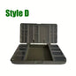 4 Style ABS Fishing Bait Box Carp Freshwater Tackle Storage Hook Compartments