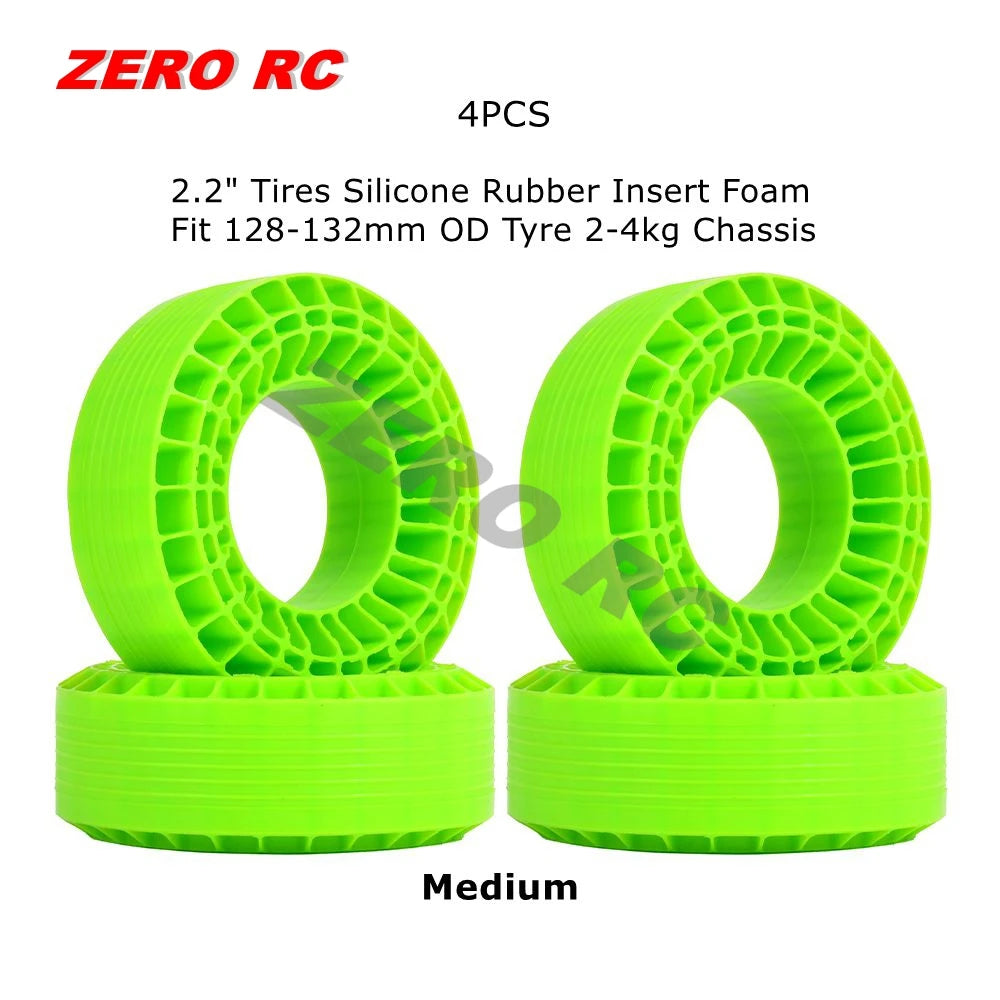 RC Crawler Tire Inserts Silicone Rubber Foam 1/10 Fit 1.9" 2.2" Wheels
