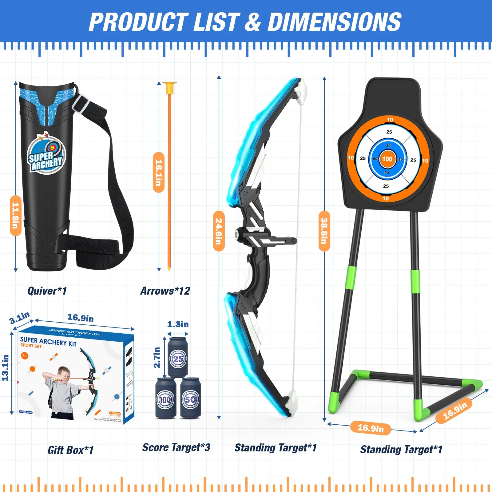 Bow And Arrows For Children Kids Archery Bow Practice Recurve Bow Outdoor Sports Game Hunting Shooting Toy Boys Gift Bow Kit Set-EXPROTAS