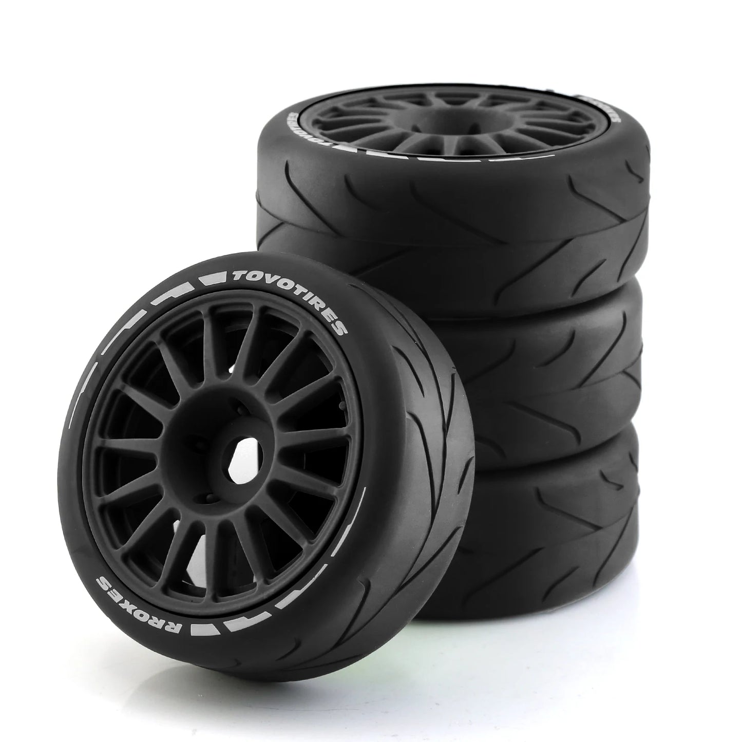 4pcs 1/8 RC On Road Car Tires Wheels for HPI WR8 HSP Hobao ARRMA Redcat Losi