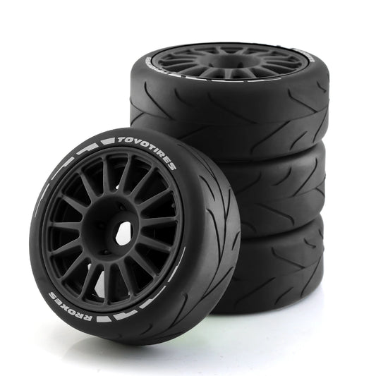 4pcs 1/8 RC On Road Car Tires Wheels for HPI WR8 HSP Hobao ARRMA Redcat Losi