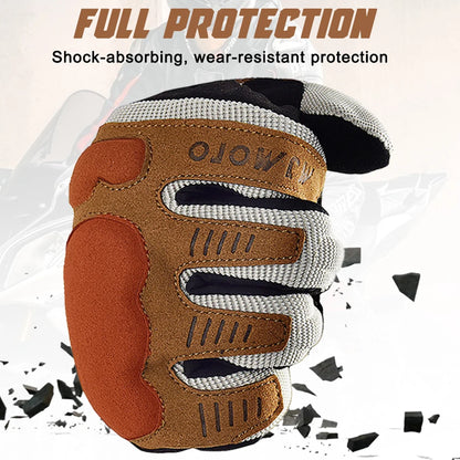 MJMOTO Summer Motorcycle Gloves Windproof Touchscreen Non-Slip Motocross