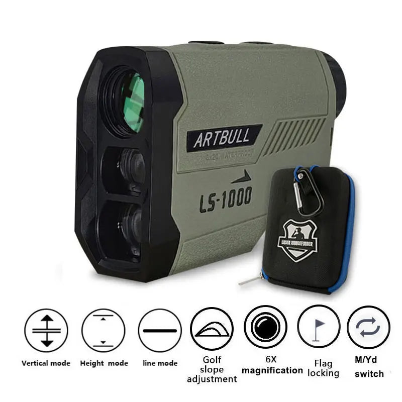 ARTBULL Golf Laser Rangefinder 1000M 650M Telescope with Flag-Lock Slope Pin Distance Meter for Hunting Monocular-EXPROTAS