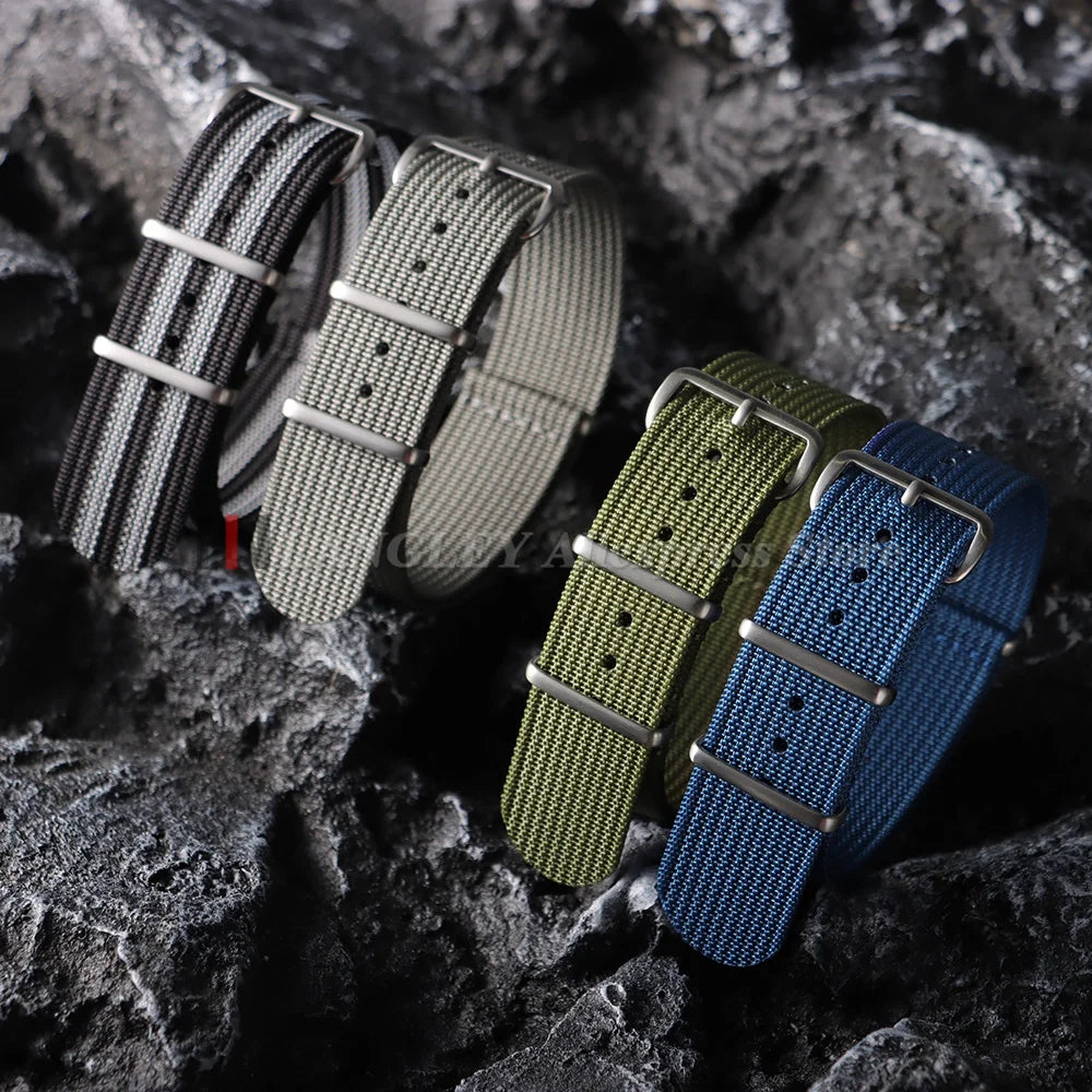 Nylon Watch Band Strap 19mm 18mm 20mm 22mm Military Sport Replacement Straps