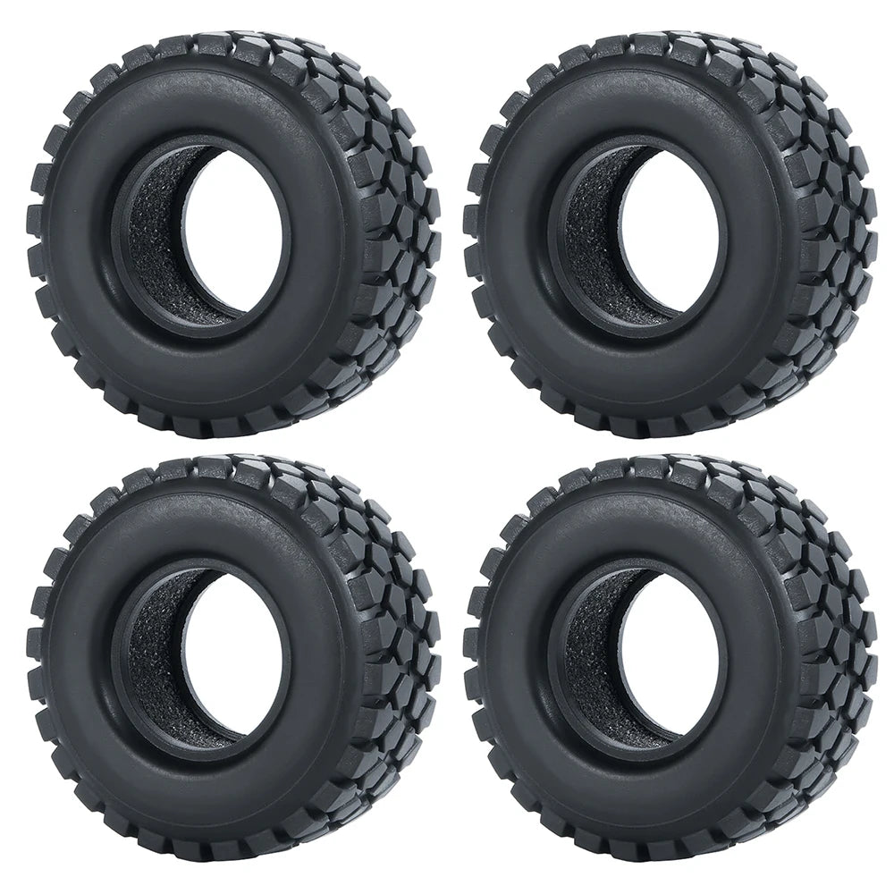 YEAHRUN 4Pcs 1.0inch Soft Rubber Wheel Tires 50/54/58/62/64/65mm for TRX-4M 1/18 Axial SCX24 1/24 RC Crawler Car Upgrade Parts-EXPROTAS