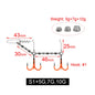 Uv-Active Fishing Hook Soft Bait Swimbait Rolling Swivel Rig #1 #1/0 #2/0