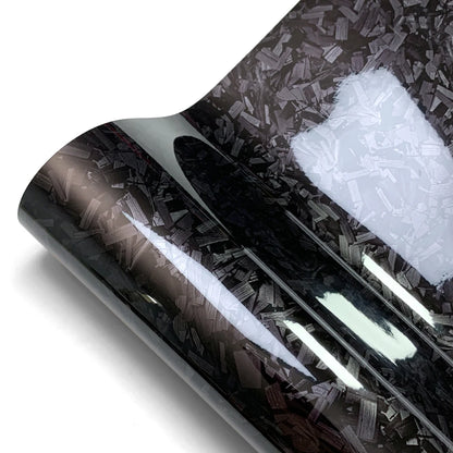 Carbon Fiber Film Glossy Black Car Body Film Forged Carbon Fiber Vinyl Wrap Film Self Adhesive Decal Sticker for Car Accessories-EXPROTAS