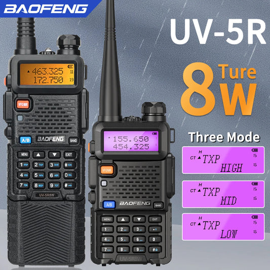 Baofeng Two Way Radio Walkie Talkie Dual Band UHF VHF 5W 8W Ham