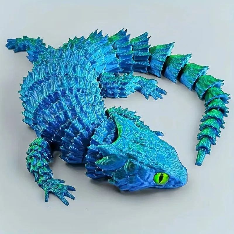 Creative Desk Plants 3D Printed Lizard Statue Ornament for Rockery Fish Tank