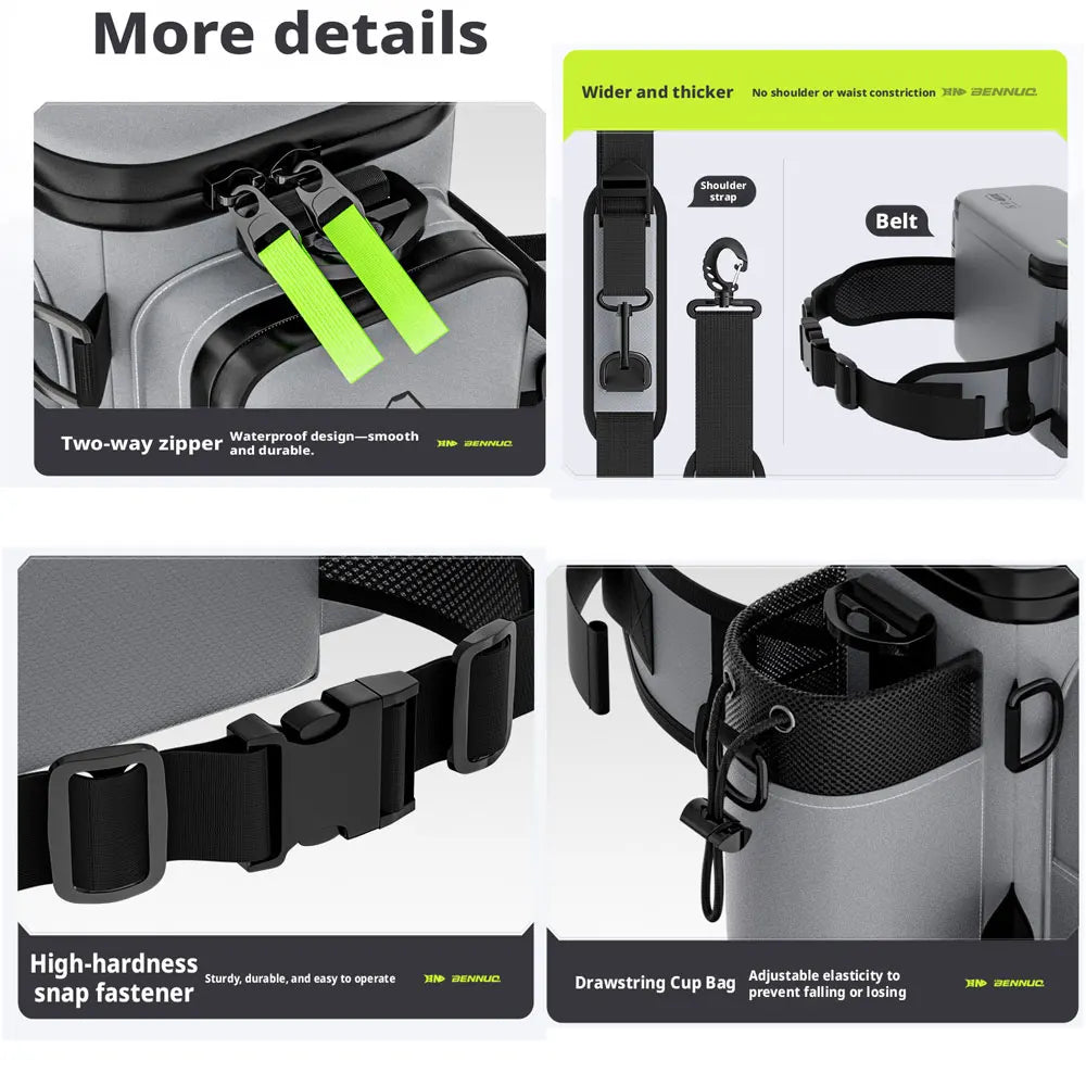 Fishing Waist Bag Waterproof Multifunctional Tackle Storage Shoulder Pack