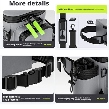 Fishing Waist Bag Waterproof Multifunctional Tackle Storage Shoulder Pack