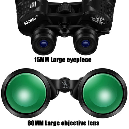 HD Light Binoculars 15-450X60 Night Vision Zoom for Hunting Bird Watching