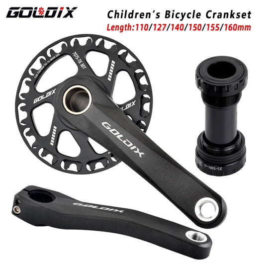 GOLDIX Child Bike Crankset 110/127/140/150/155mm Chain Guard Forged Alloy - EXPROTAS