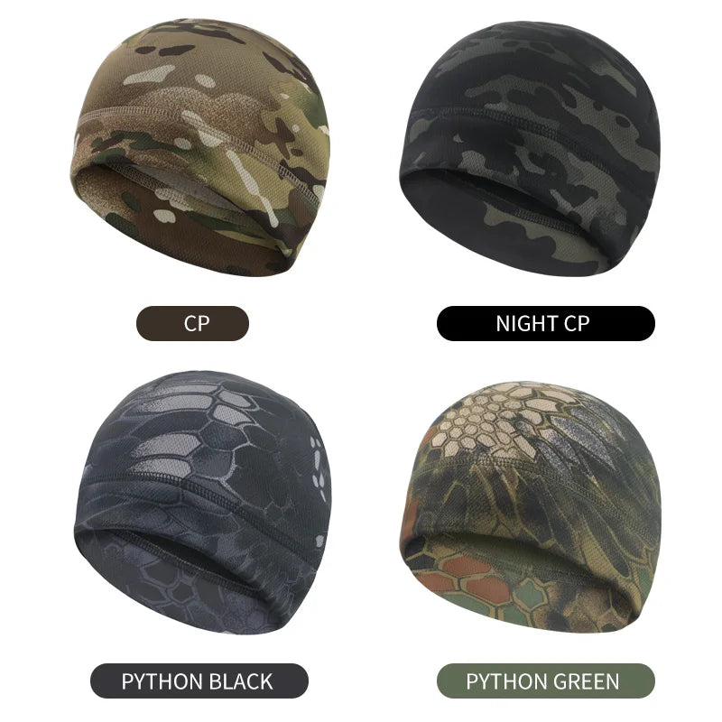 Men Women Winter Fleece Beanie Hat, Windproof Tactical Military Skull Cap for Hiking Hunting