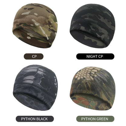 Men Women Winter Fleece Beanie Hat, Windproof Tactical Military Skull Cap for Hiking Hunting