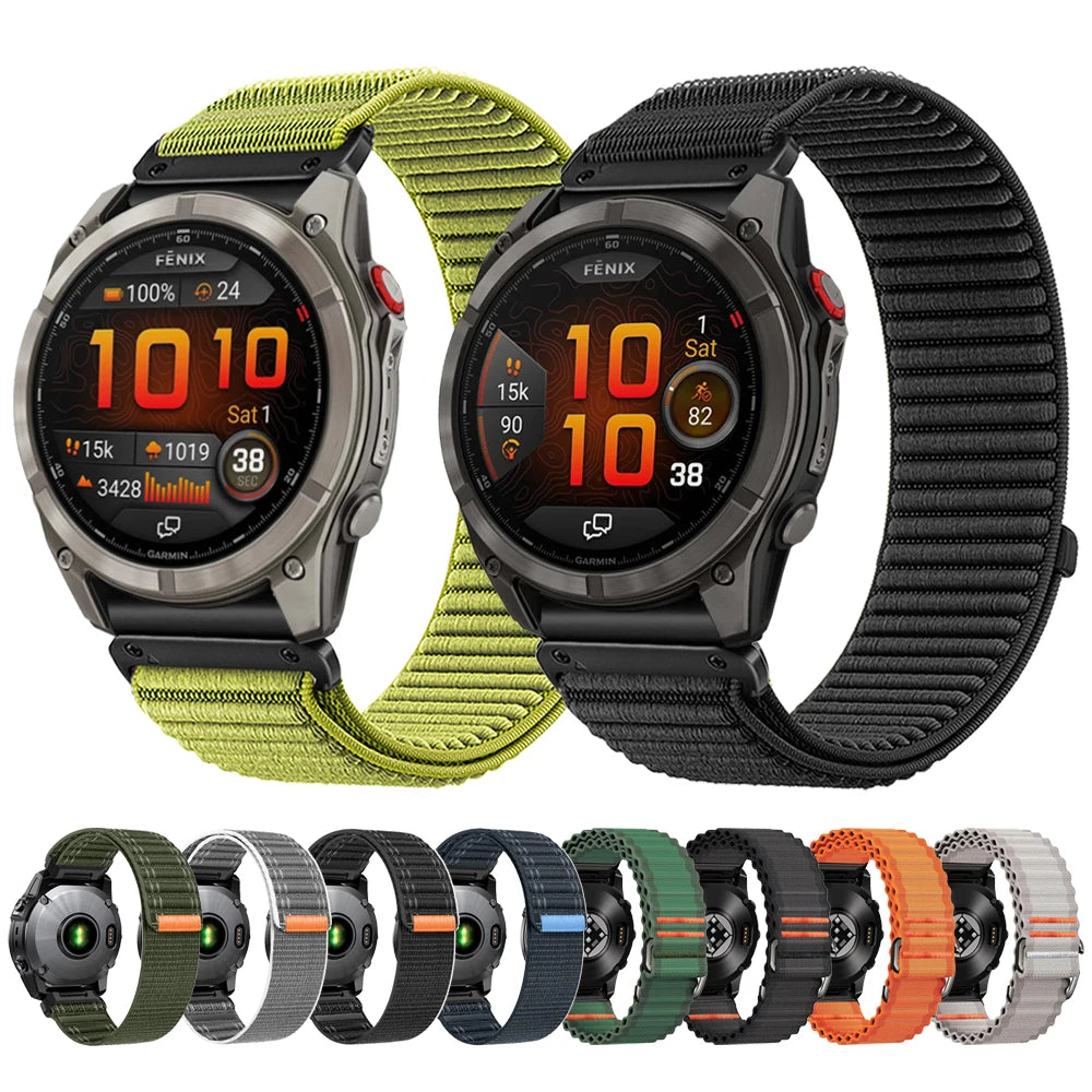 Nylon Strap For Garmin Fenix 8 Pro 26mm 22mm Watch Band 51mm 47mm