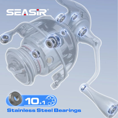 Spinning Fishing Reel 1500S-4000S 10+1BB Seasir Expert Long Cast Metal Handle