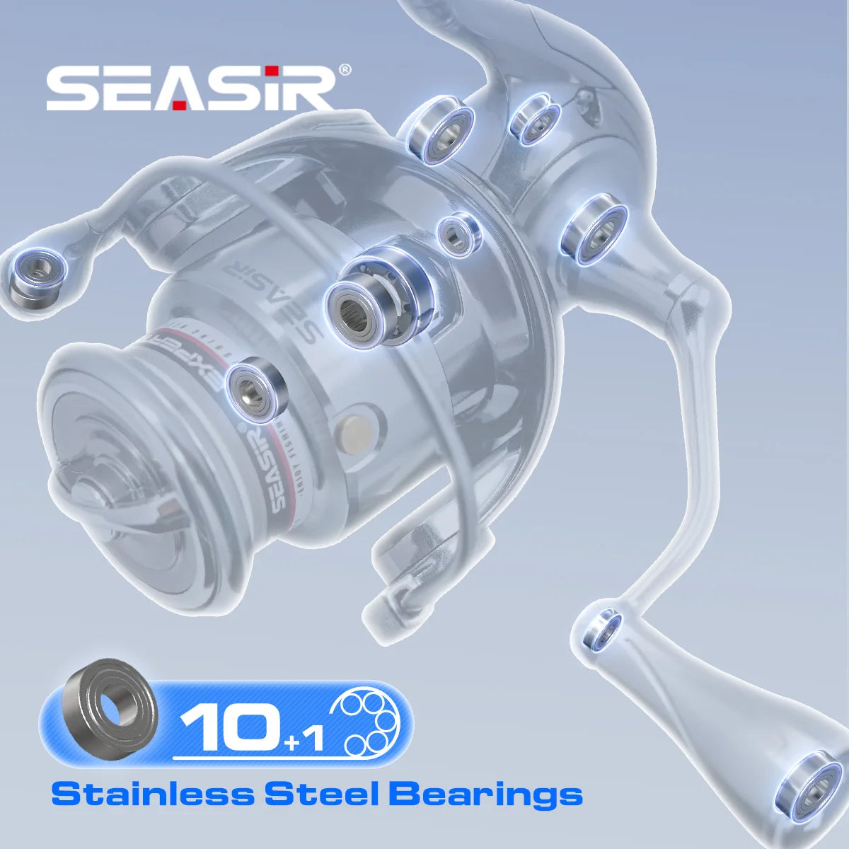 Fishing Reel 4000S Spinning Sea Saltwater 5.2:1 10+1BB Long Distance