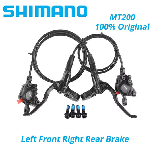 Shimano MT200/MT201 Hydraulic Disc Brake Set 2-Piston with BL-MT200 3-Finger Levers