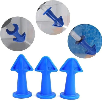 3/6Pcs Caulking Nozzle Applicator Finishing Grout Silicone Tile Spatula