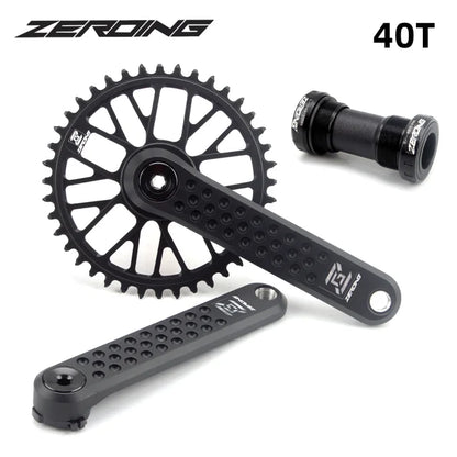ZEROING Road Folding Bicycle Crankset 10/11/12speed Single Chainring 40/42/44/46/48T With Bracket Bottom BSA For Gravel Bike-EXPROTAS