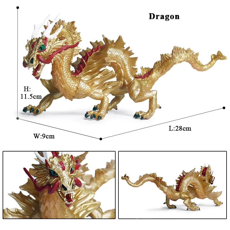 Oenux Fantasy Animal PVC Figure Dragon Dinosaur Golem Turtle Bull Orangutan - EXPROTAS