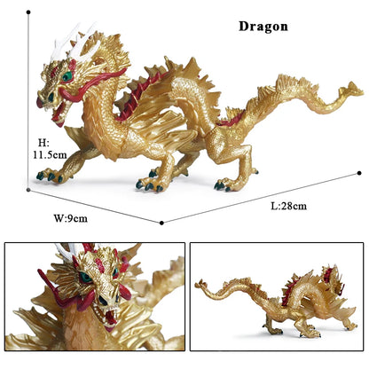 Oenux Fantasy Animal PVC Figure Dragon Dinosaur Golem Turtle Bull Orangutan - EXPROTAS