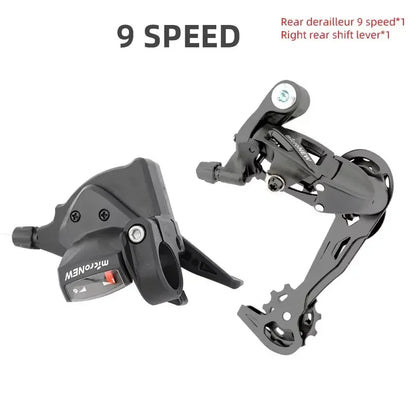 MicroNEW Mountain Bike Rear Derailleur 3x7 3x8 3x9 3x10 3x11 Speed with Internal Shift Cable MTB Bicycle Front Shifter