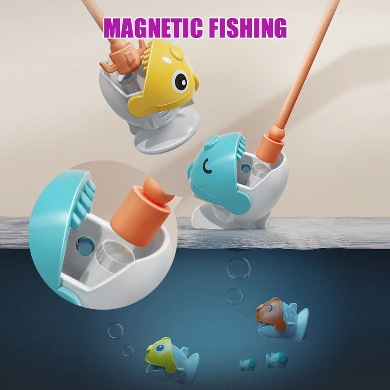 Kids Magnetic Fishing Play for Children Electric Fishing Toy Have Music Spinning Game Fish Rod Education Baby 3 Year Gifts-EXPROTAS