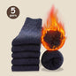 3/5 Pairs Thick Towel Mid-Calf Warm Socks for Winter Snow Boots