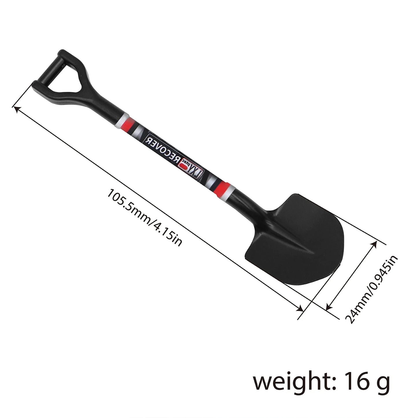 Miniature Simulated Metal Shovel Decoration For 1/10 RC Crawler Tracked Vehicle Axial Scx10 90046 D90 Yikong Rgt Trx4 Tools Part