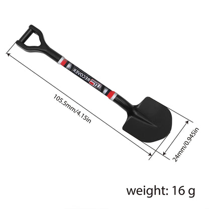 Miniature Simulated Metal Shovel Decoration For 1/10 RC Crawler Tracked Vehicle Axial Scx10 90046 D90 Yikong Rgt Trx4 Tools Part