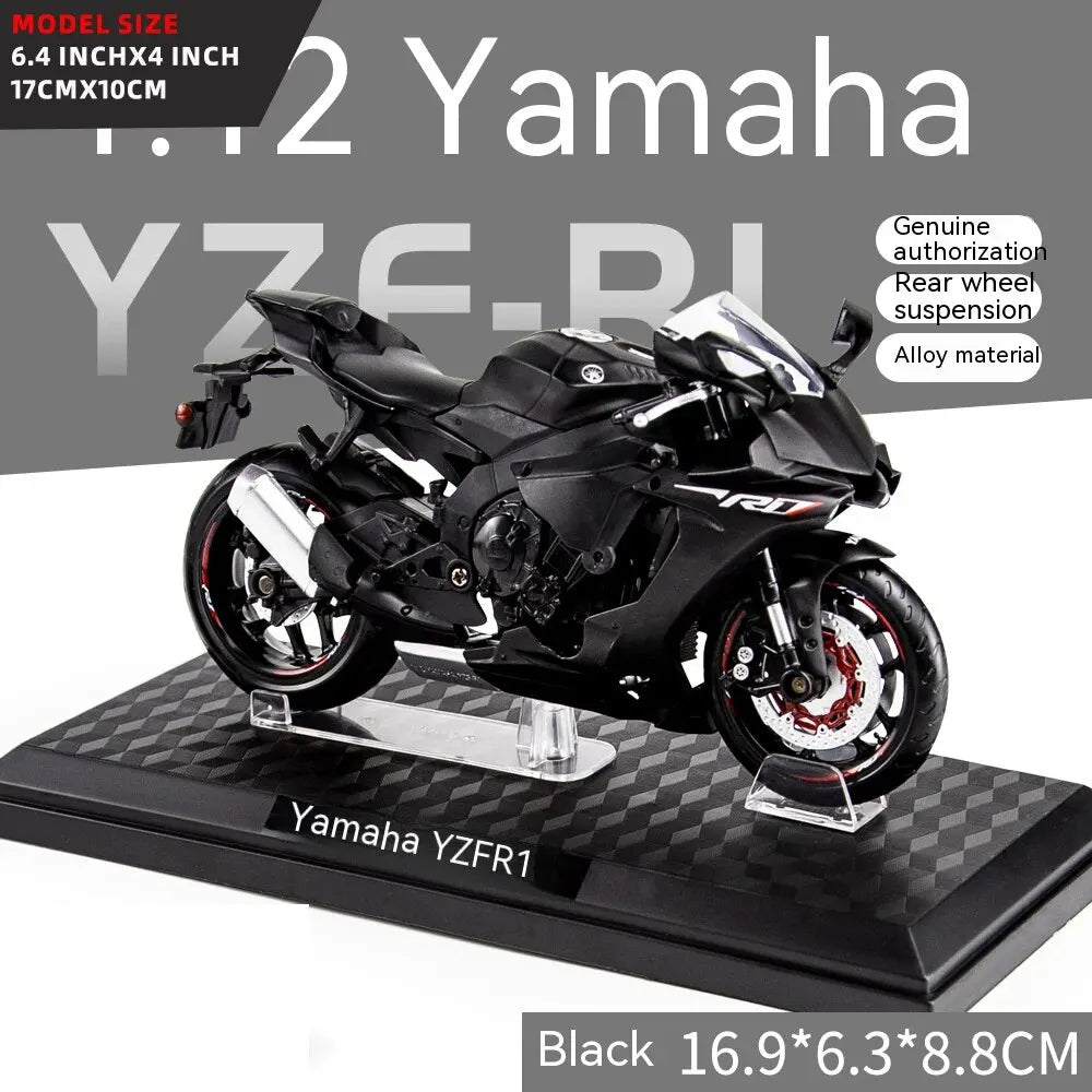 1:12 Scale Motorcycle Model Die Cast Metal with Plastic Parts Motorcycle 2020 YAMAHA YZF-R6-EXPROTAS