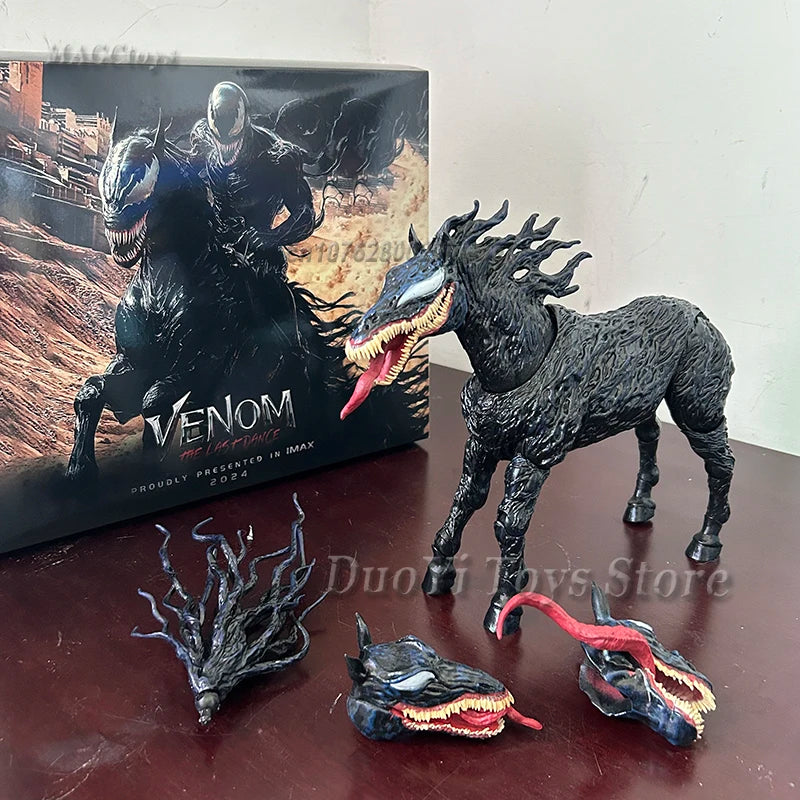 Venom The Last Dance: Venom Anime Action Figure Venom Horse Change Face Statue Model Toys Collectible Christmas Halloween Gifts-EXPROTAS
